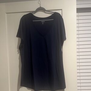 Torrid Women's Navy V-Neck Short Sleeve Tee